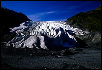 Front of Exit Glacier. Kenai Fjords National Park, Alaska, USA. (color)