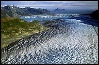 Aerial view of Bear Glacier. Kenai Fjords National Park, Alaska, USA. (color)