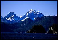 Mountains seen from Aialik Bay. Kenai Fjords National Park, Alaska, USA.