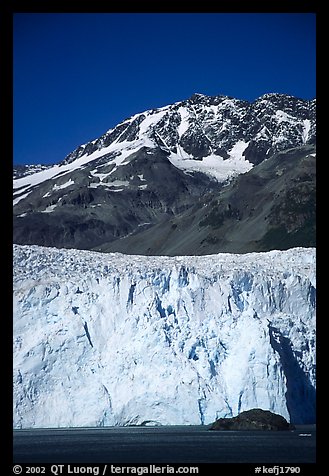 Aialik Glacier and mountains. Kenai Fjords National Park (color)