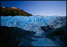 Front of Exit Glacier, sunrise. Kenai Fjords  National Park ( color)