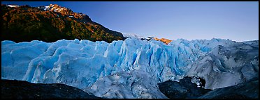 Glacier with blue ice. Kenai Fjords National Park (Panoramic color)