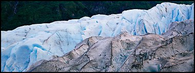 Two ice colors on Exit Glacier. Kenai Fjords National Park (Panoramic color)