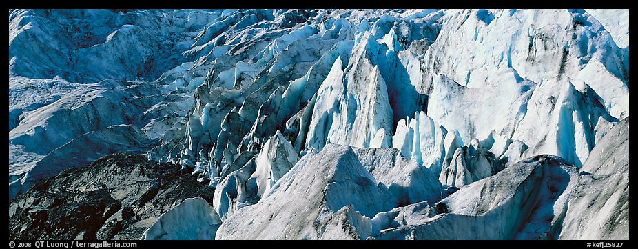 Chaotic ice forms on Exit Glacier. Kenai Fjords National Park (color)