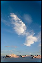 Clouds, Harding Icefield, and nunataks. Kenai Fjords National Park ( color)