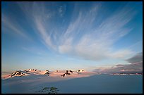 Harding Ice field and clouds, sunrise. Kenai Fjords National Park, Alaska, USA. (color)