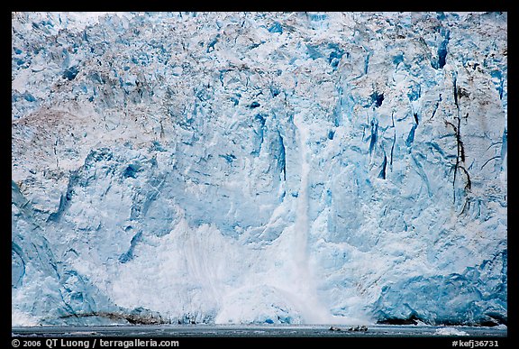 Face of Northwestern Glacier, Northwestern Lagoon. Kenai Fjords National Park (color)