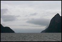 Peaks and fog. Kenai Fjords National Park, Alaska, USA.