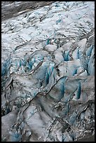 Crevasses on Exit glacier. Kenai Fjords National Park, Alaska, USA.