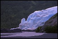 Exit Glacier from glacial plain, 2002. Kenai Fjords National Park, Alaska, USA.