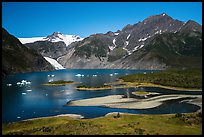 Aerial View of Pedersen Lagoon and Glacier. Kenai Fjords National Park ( color)