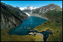 Aerial View of Pedersen Lagoon. Kenai Fjords National Park ( color)