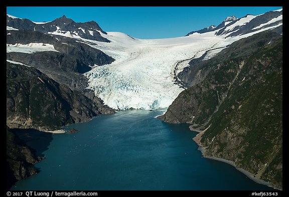 Aerial View of Holgate Glacier front. Kenai Fjords National Park (color)