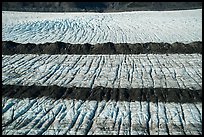 Aerial View of lateral moraines on Bear Glacier. Kenai Fjords National Park ( color)