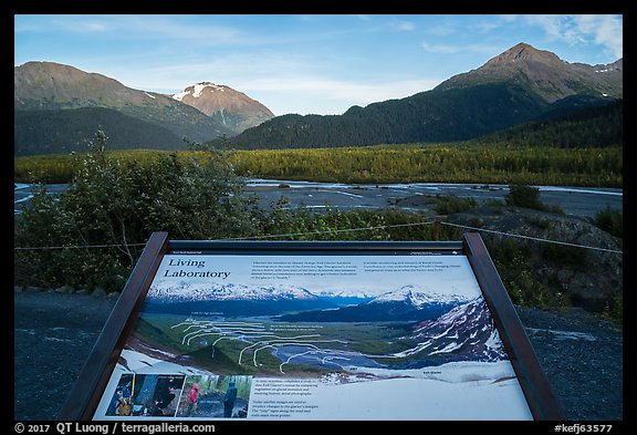 Living Laboratory interpretive sign. Kenai Fjords National Park (color)