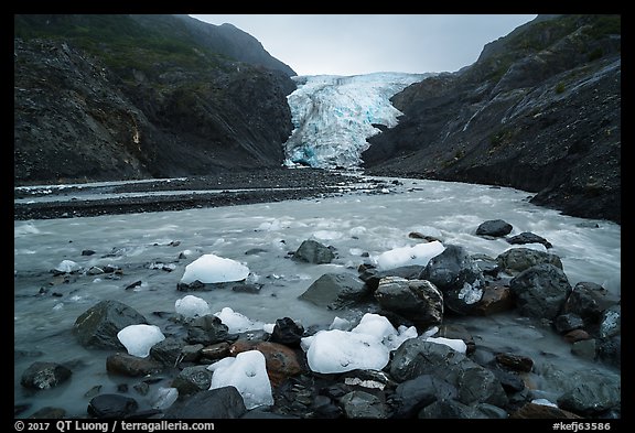 Icebergs and Exit Glacier, 2016. Kenai Fjords National Park (color)