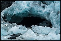 Tunnel under Exit Glacier, 2016. Kenai Fjords National Park ( color)