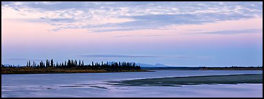 Kobuk River at dusk. Kobuk Valley National Park (Panoramic color)