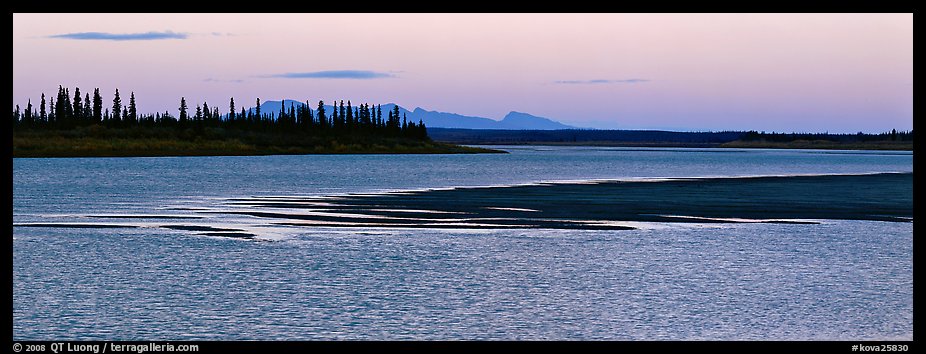 River landscape with ripples on water at dusk. Kobuk Valley National Park (color)