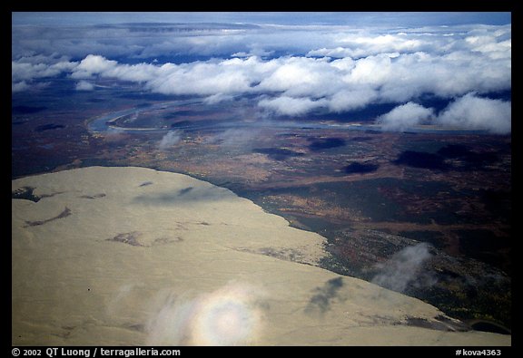 Aerial view of the Arctic dune field. Kobuk Valley National Park, Alaska, USA.