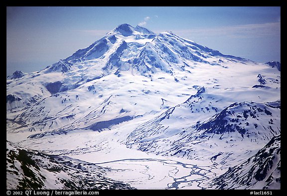 Aerial view of Redoubt Volcano. Lake Clark National Park, Alaska, USA.