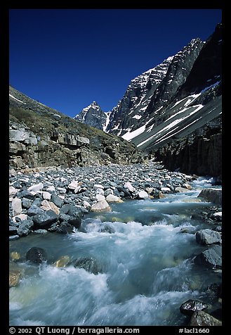 Swift creek below the Telaquana Mountains. Lake Clark National Park, Alaska, USA.