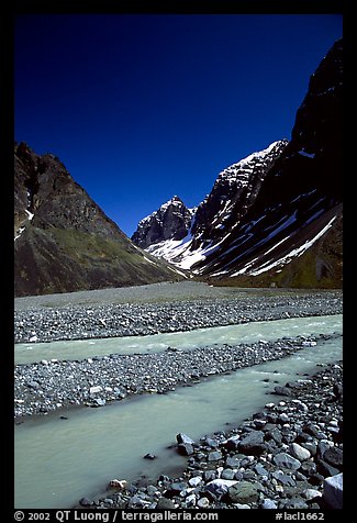 Valley I below the Telaquana Mountains. Lake Clark National Park (color)
