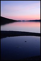 Turquoise Lake, midnight sunset. Lake Clark National Park ( color)