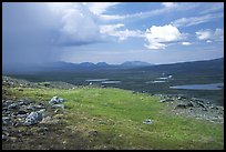 Tundra and valley with storm developping. Lake Clark National Park ( color)