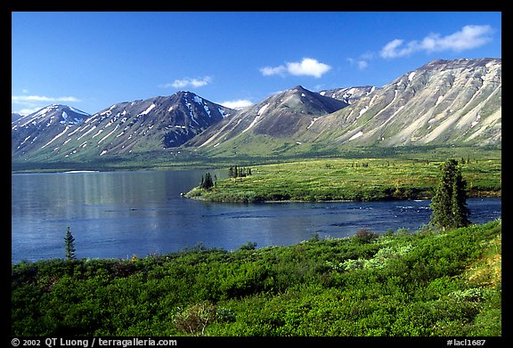 Twin Lakes, morning. Lake Clark National Park (color)