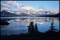 Twin Lakes, evening. Lake Clark National Park, Alaska, USA. (color)