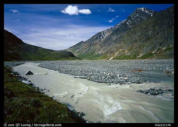 Valley II below the Telaquana Mountains. Lake Clark National Park (color)