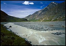 Valley II below the Telaquana Mountains. Lake Clark National Park, Alaska, USA. (color)