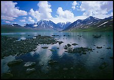 Telaquana Mountains and Turquoise Lake. Lake Clark National Park, Alaska, USA.