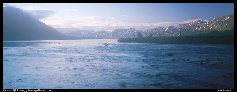 Misty lake. Lake Clark National Park (color)