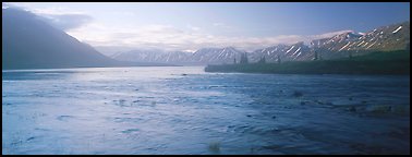 Misty lake. Lake Clark National Park (Panoramic color)