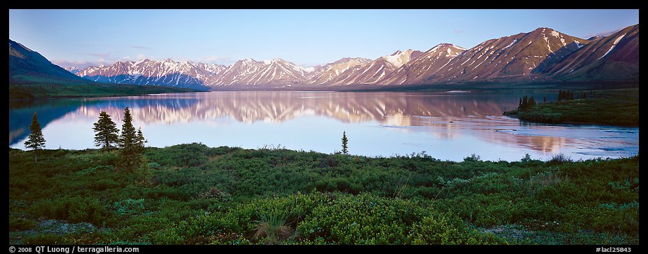 Calm evening at Twin Lakes. Lake Clark National Park (color)