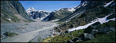 Wild river valley. Lake Clark National Park (Panoramic color)