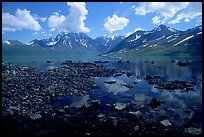 Telaquana Mountains and Turquoise Lake. Lake Clark National Park, Alaska, USA.