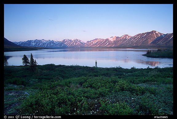 Twin Lakes, sunset. Lake Clark National Park, Alaska, USA.