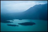 Aerial view of Lake Clark north shore, rain. Lake Clark National Park ( color)