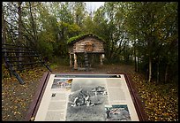 Denaina Storage Cache interpretive sign. Lake Clark National Park ( color)