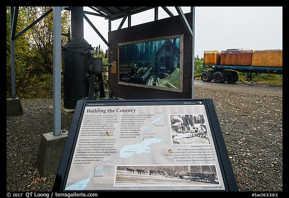 Building the Country interpretive sign. Lake Clark National Park, Alaska, USA.