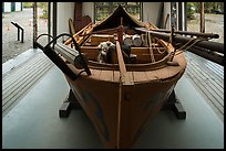 Historic double-ender fishing boat from Bristol Bay. Lake Clark National Park ( color)