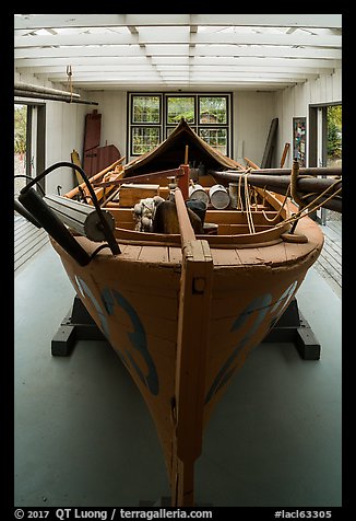 Historic fishing boat on exhibit. Lake Clark National Park (color)