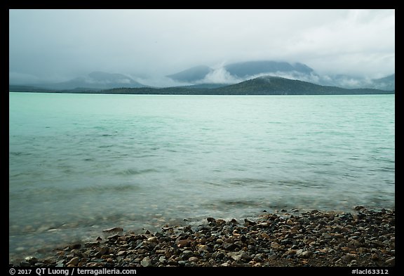 Lake Clark from Port Alsworth, rain. Lake Clark National Park (color)