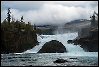 Tanalian Falls and cloud. Lake Clark National Park ( color)