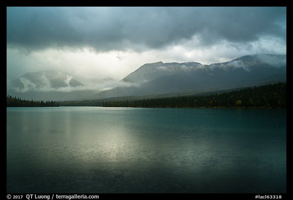 Rain and clearing, Kontrashibuna Lake. Lake Clark National Park (color)