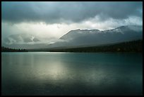 Rain and clearing, Kontrashibuna Lake. Lake Clark National Park ( color)