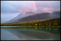 Rainbow above Kontrashibuna Lake. Lake Clark National Park ( color)